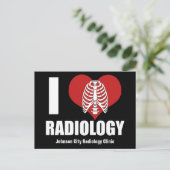 I Love Radiology Cool Custom Radiologist Clinic Briefkaart (Staand voorkant)