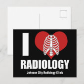 I Love Radiology Cool Custom Radiologist Clinic Briefkaart (Voorkant / Achterkant)
