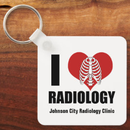 I Love Radiology Cool Custom Radiologist Clinic Sleutelhanger