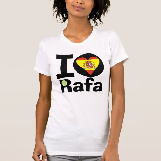 I Love Rafa Spain Flag T-Shirt (Voorkant)