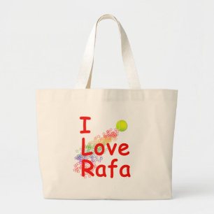 I Love Rafa Tennis Design Grote Tote Bag