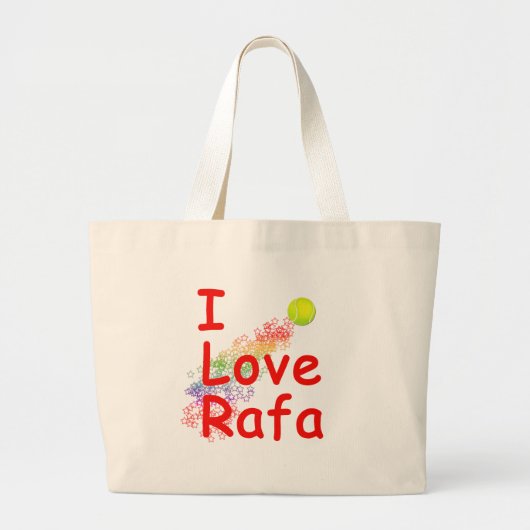 I Love Rafa Tennis Design Grote Tote Bag (Voorkant)