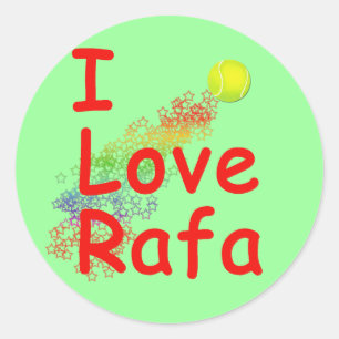 I Love Rafa Tennis Design Ronde Sticker