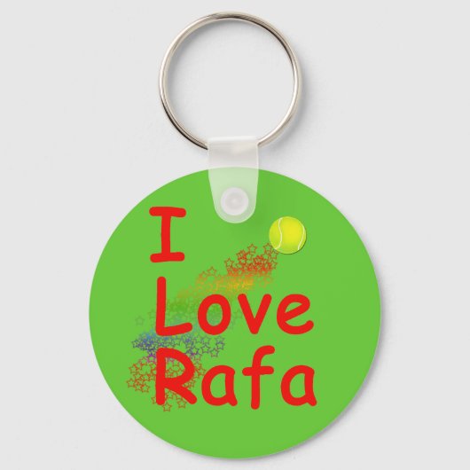 I Love Rafa Tennis Design Sleutelhanger (Voorkant)