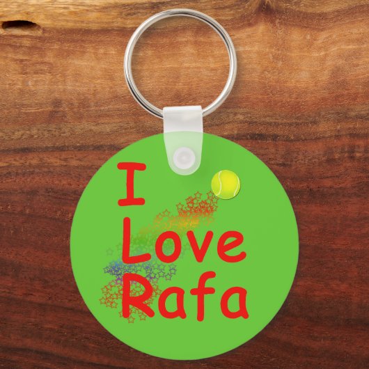 I Love Rafa Tennis Design Sleutelhanger (Voorkant)