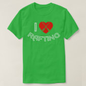 I Love Rafting Heart Raft Rafter T-shirt (Design voorkant)