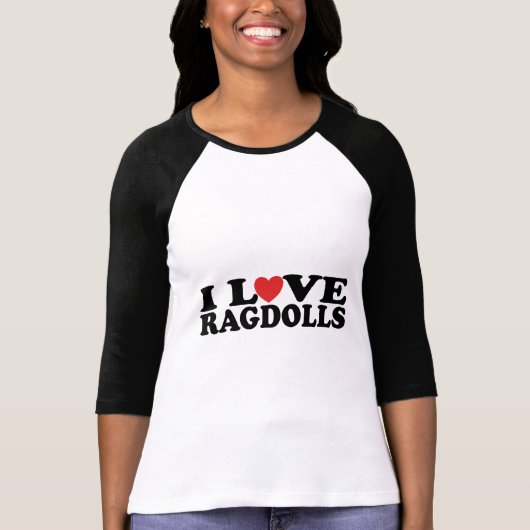 I Love Ragdoll Cats T-shirt (Voorkant)