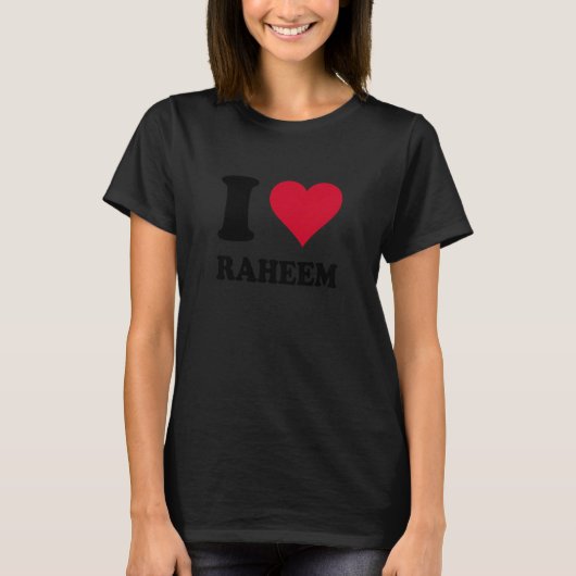I Love Raheem T-shirt (Voorkant)