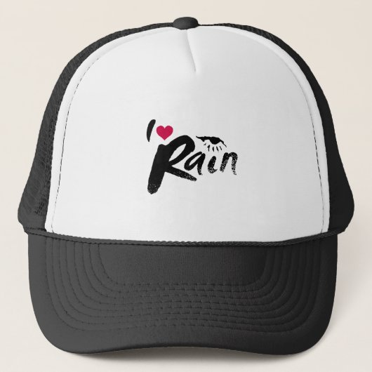 I Love Rain Trucker Pet (Voorkant)