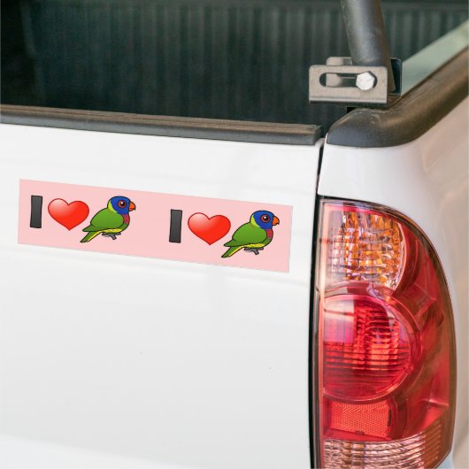 I Love Rainbow Lorikeets Bumpersticker (Op Truck)