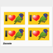 I Love Rainbow Lorikeets Rechthoekige Sticker (Vel)