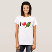 I Love Rainbow Lorikeets T-shirt (Voorkant volledig)