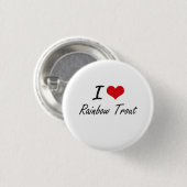 I Love Rainbow Trout artistiek design Ronde Button 3,2 Cm (Voorkant /achterkant)
