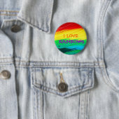 I Love Rainbows Ronde Button 5,7 Cm (In situ)