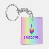I Love Rainbows Sleutelhanger (Voorkant Links)