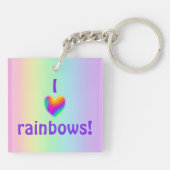 I Love Rainbows Sleutelhanger (Achterkant)