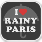 I Love Rainy Paris beroemd gemaakt door V2 Sticker (Voorkant)