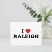 I Love Raleigh North Carolina Briefkaart (Staand voorkant)