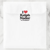 I Love Ralph Nader for President Ronde Sticker (Tas)