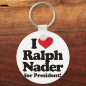 I Love Ralph Nader for President Sleutelhanger (Voorkant)