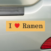 I Love Ramen Bumpersticker (Op auto)