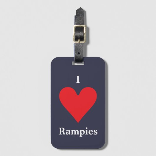 I Love Rampies Bagagelabel (Voorkant (verticaal))