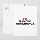 I Love Rancho Cucamonga California Briefkaart (Voorkant / Achterkant)
