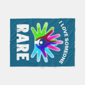 I Love Rare Disease Awareness Shirt - Rare Disease Fleece Deken (Voorkant (Horizontaal))