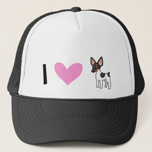 I Love Rat Terriers / Speelgoed Fox Terriers Trucker Pet (Voorkant)