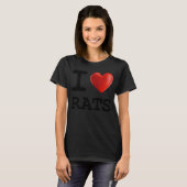 I Love RATS Animal Pet Heart T-shirt (Voorkant volledig)