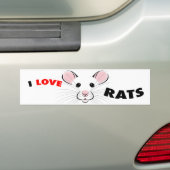I Love Rats Bumpersticker (Op auto)