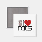I Love Rats Magneet (Voorkant / Achterkant)