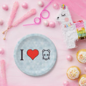I Love Rats Papieren Bordje (Feest)