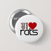 I Love Rats Ronde Button 5,7 Cm (Voorkant /achterkant)