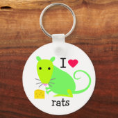 I Love Rats Sleutelhanger (Voorkant)