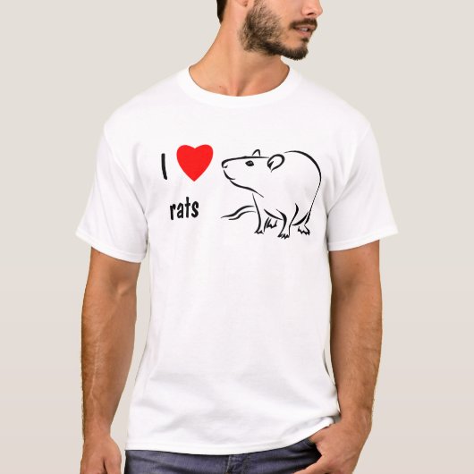 I Love Rats T-shirt (Voorkant)