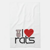 I Love Rats Theedoek (Verticaal)