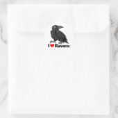 I Love Ravens Ronde Sticker (Tas)