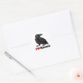 I Love Ravens Ronde Sticker (Envelop)