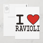 I Love Ravioli Briefkaart (Voorkant / Achterkant)