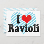 I Love Ravioli Briefkaart (Voorkant / Achterkant)