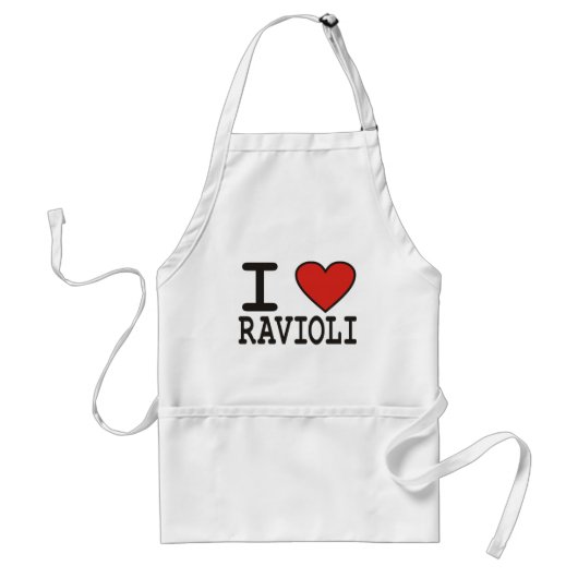 I Love Ravioli Standaard Schort (Voorkant)