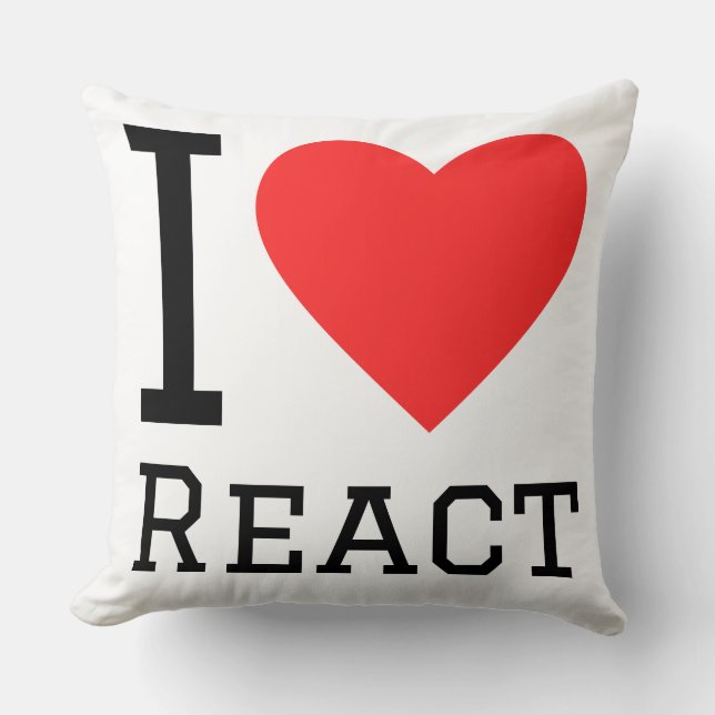 I love react kussen (Voorkant)