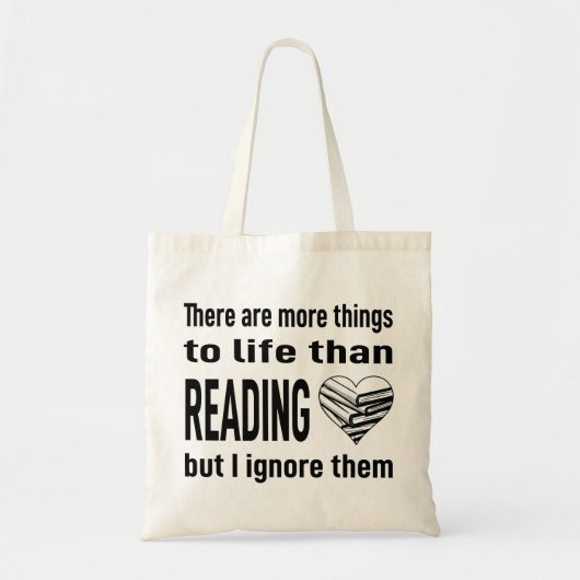 I Love Reading Book Lover Reader Librarian Teacher Tote Bag (Voorkant)
