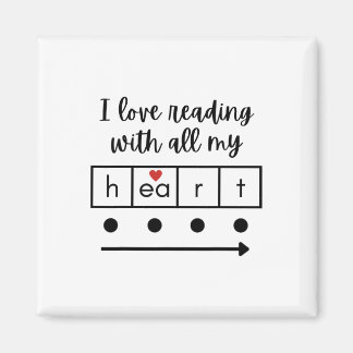 I Love Reading With All My Heart Science Teacher V Magneet