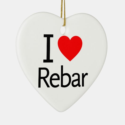I Love Rebar Keramisch Ornament (Rechts)