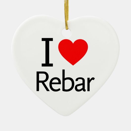 I Love Rebar Keramisch Ornament (Voorkant)