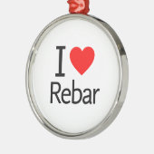 I Love Rebar Metalen Ornament (Links)