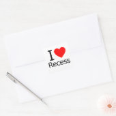 I Love Recess Vierkante Sticker (Envelop)