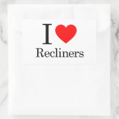 I Love Recliners Rechthoekige Sticker (Tas)